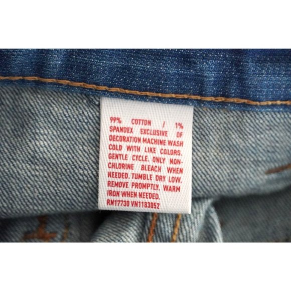 Mossimo Jeans Juniors Size 7 Bootcut Low Rise Blue Denim - Picture 12 of 12